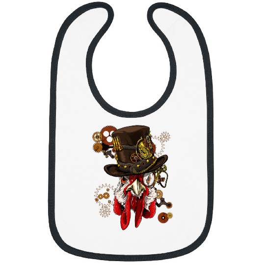 Chicken Pet Steampunk Gothic Chicken Rooster Hen Mechanical Animal Face Bibs