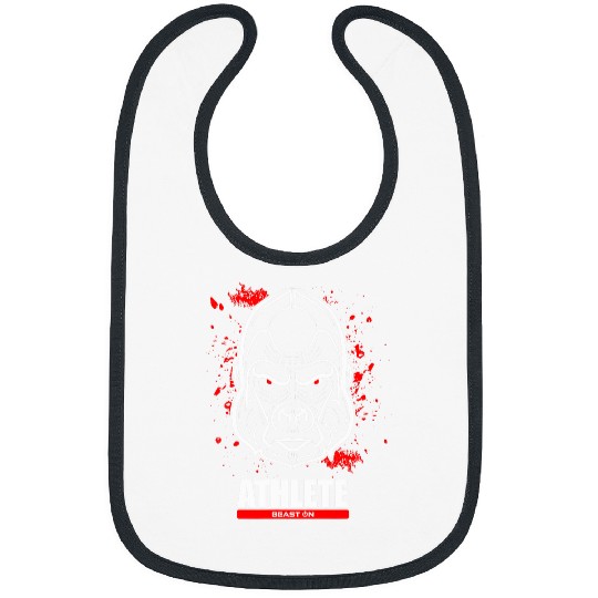 Athlete Gorilla Head Red Fitness Gains Training Workout Gym Bibs