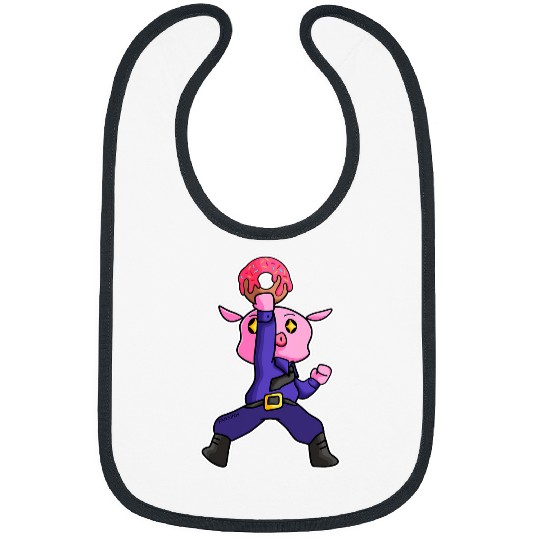 Pig Pet Police security Donut children Pig Bibs