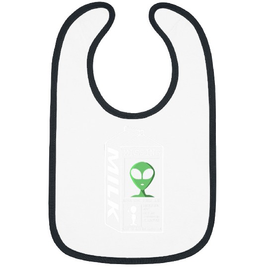 Aliens UFO Funny Milk Carton UFO Space Area 51 Extra Terrestrial Bibs