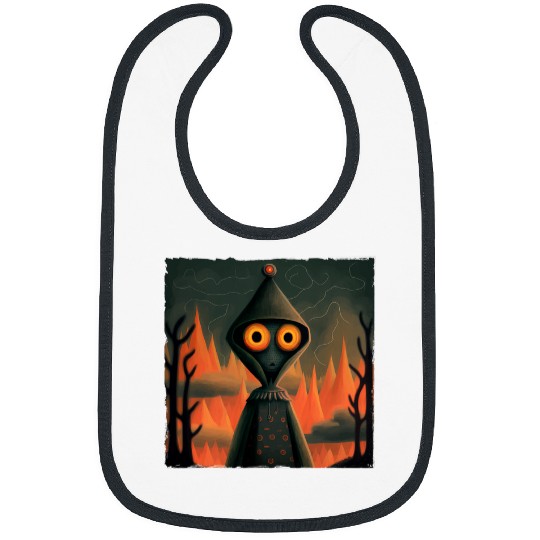 Aliens UFO Braxie 1952 Creepy Alien Cryptid Legend Flatwoods Monster 21 Bibs