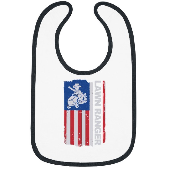 Lawn Mower Fun Ranger Lawnmower American Flag USA Garden Lawn Mowing Bibs