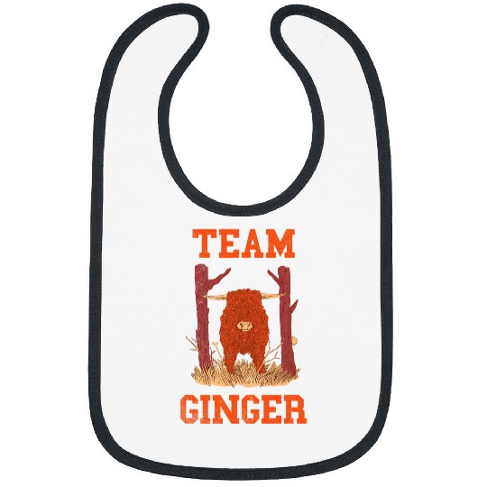 Cow Pet Scottish Highland Cow Scottish Farmer Animal Team Ginger Bibs