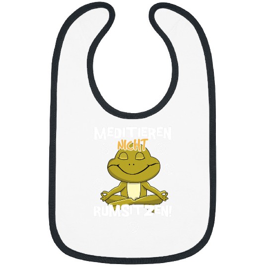 Frog Pet Yoga Animal Meditate Mandala Meditating Frog Cute Yoga Bibs