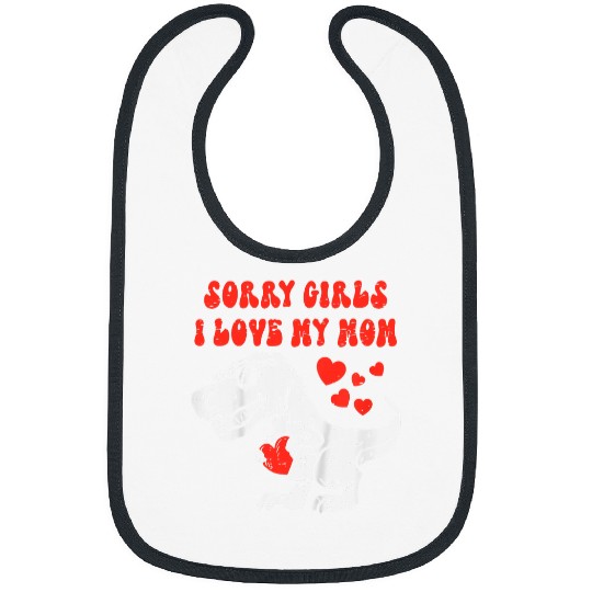 Dinosaur Pet Sorry Girls I Love My Mom Dinosaur Toddler Boys Mothers Day Bibs