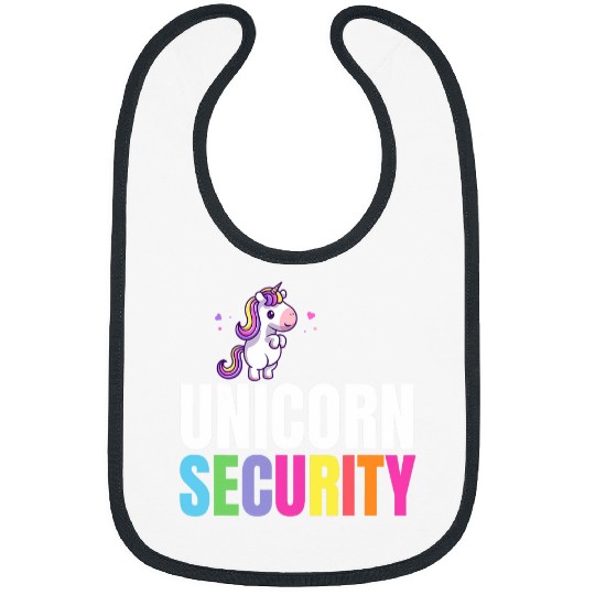 Unicorn Pet Security Halloween Dad Mom Daughter Party Costume 2 Bibs