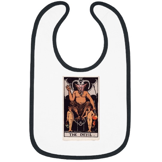 Goats Pet Baphomest Occult Satan Goats Head Devil Tarot Card Design 1 6 Bibs