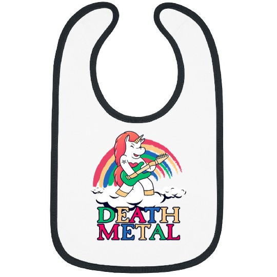 Unicorn Pet Death Metall Unicorn I Retro Metall I Death Metall 6 Bibs