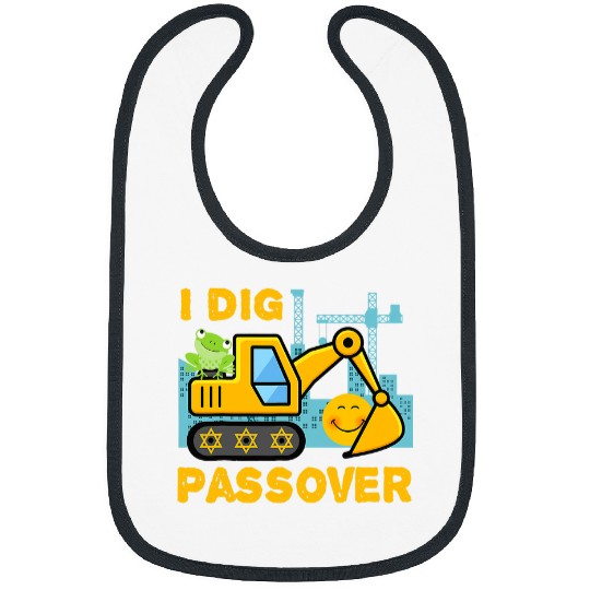 Excavator Fun I Dig Passover Excavator Construction Pesach Matzah Frogs Bibs