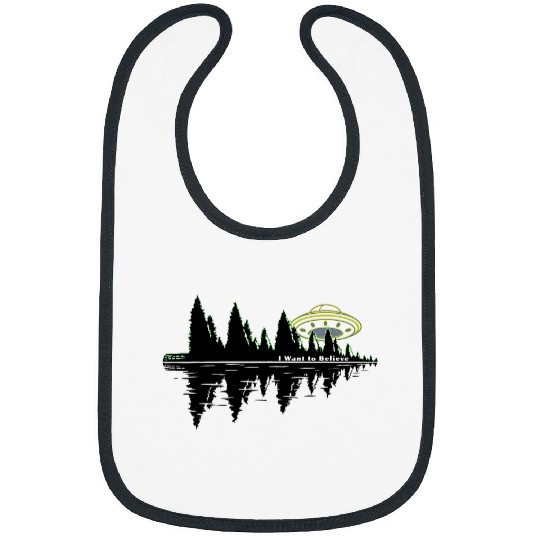 Aliens UFO UAP I Want To Believe Aliens Exist Flying Saucer Bibs