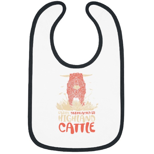 Cow Pet Scottish Highland Cow Farmer Grass Puppy Cow Whisperer Bibs