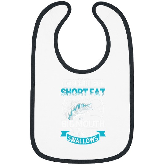 Fishing Fun Short fat and has a Big Mouth Fishing Swallow Gift 02 Bibs