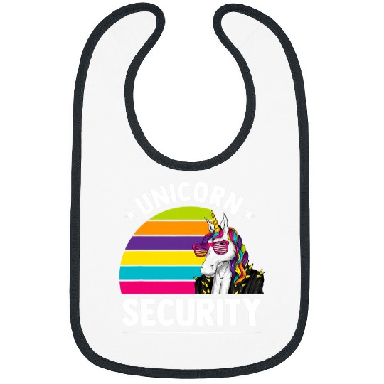 Unicorn Pet Security Funny Unicorn Lover Mythical Creature Love Bibs
