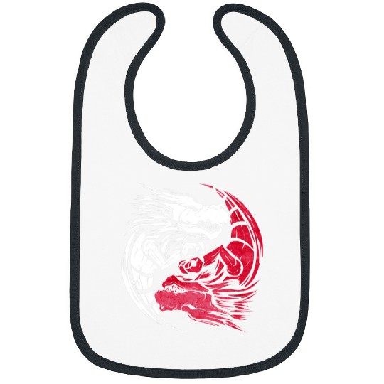 Dragon Pet Ying and yang dragon design chinese for ying and yang Bibs