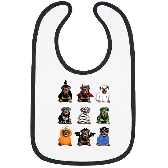 Rottweiler Pet Halloween Funny Rottweiler Costume Monster Bibs