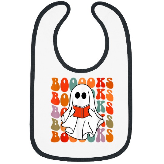 Book Fun Cute ghosts Book Reading Halloween Booooks ghosts Reading 1 Bibs