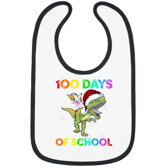Unicorn Pet 100 Days Of School Dab Trex Dinosaur Unicorn Trex xmass Bibs
