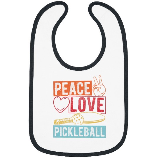 Sport Pickleball Peace Love Pickleball Player Tennis Net Pickle Bibs