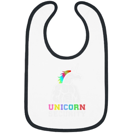 Unicorn Pet Security Muscles Funny Dad Men Bodybuilding Costume Bibs