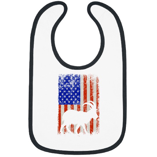 Goats Pet Presidents Day Happy Presidents Day Goats American Flag Bibs