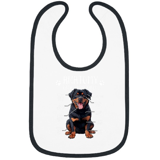 Rottweiler Pet Funny Anatomy Rottweiler Dog Owner Rottie Dad Mom Pet Lover 1 Bibs