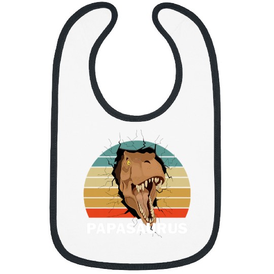 Dinosaur Pet Mens Dinosaur Dad Papasaurus funny dinosaur father fathers day Bibs