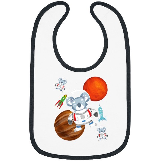 Koala Pet Australia Animal Lover Space Travel Koala Astronaut Bibs