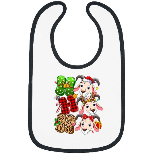 Goats Pet Christmas Ho Ho Ho Goats Funny Goats Christmas Xmas Bibs