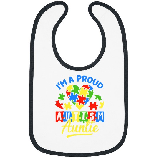 Autism Puzzle Proud Autism Auntie Awareness Aunt Autistic Niece Nephew Bibs