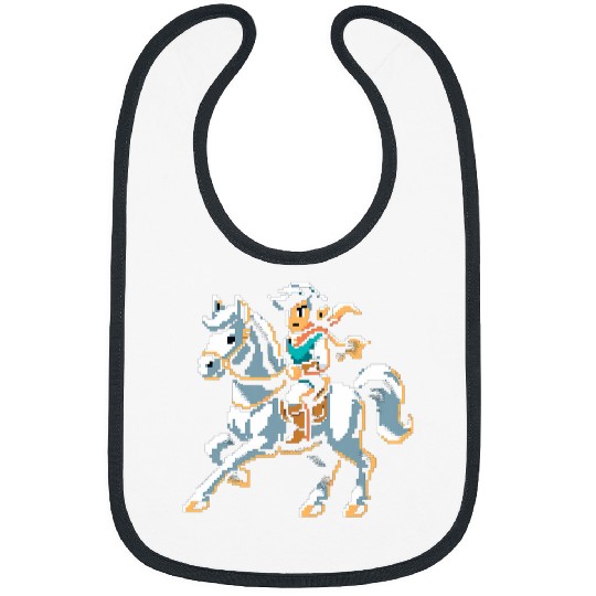 Horse Pet Retro Gamer Equestrian Pixel Art Horse Rider Bibs