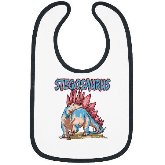 Dinosaur Pet Stegosaurus Dinosaur for a Dino Fan Bibs