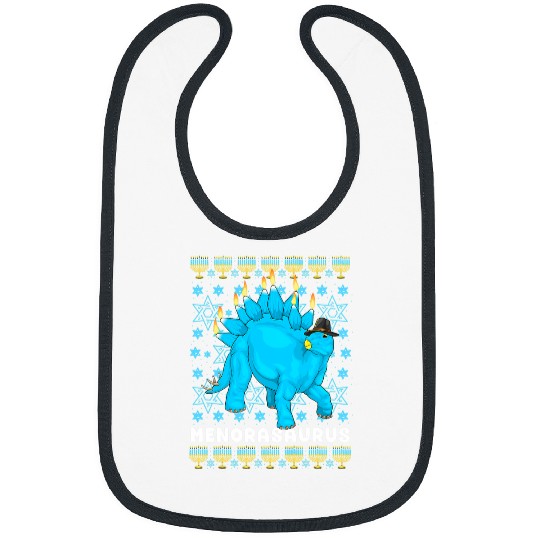 Dinosaur Pet Menorasaurus Stegosaurus Menorah Dinosaur Hanukkah Jewish Bibs