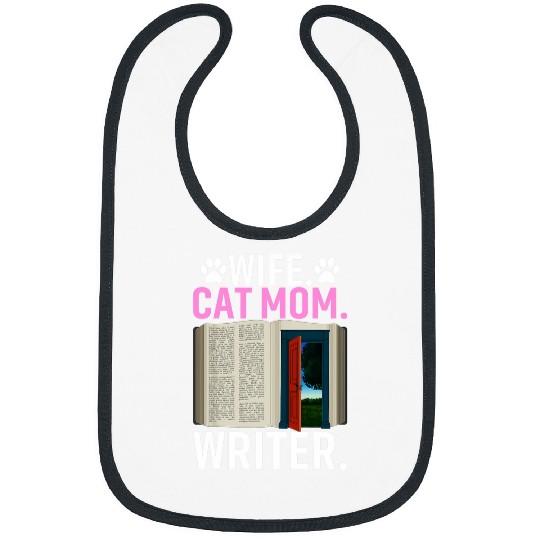 Book Fun Wife Cat Mom Writer Author Book Writing 5 Bibs