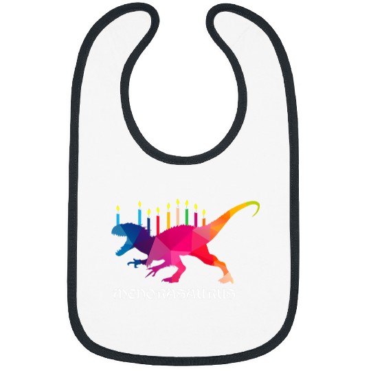 Dinosaur Pet Menorasaurus rexs Funny Hanukkah Menorah Dinosaur Chanukah Bibs
