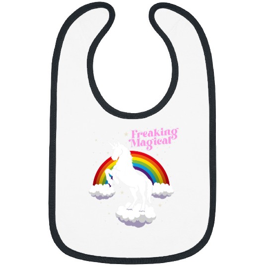 Unicorn Pet Funny Retro Freaking Magical Adult Unicorn Rainbow Party 2 Bibs