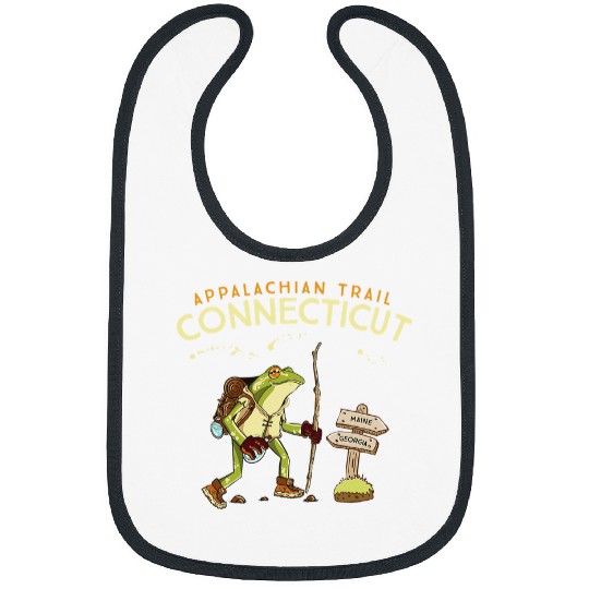 Frog Pet Appalachian Trail Connecticut Hiking Funny Bibs