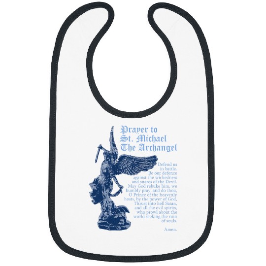 Saint Michael the Archangel Prayer Catholic Christian Pastor Bibs