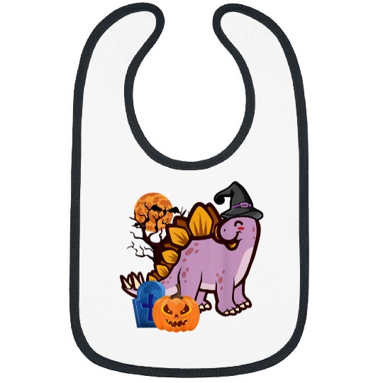 Dinosaur Pet Stegosaurus Dinosaur Witch Wizard Pumpkins Halloween Costume Bibs