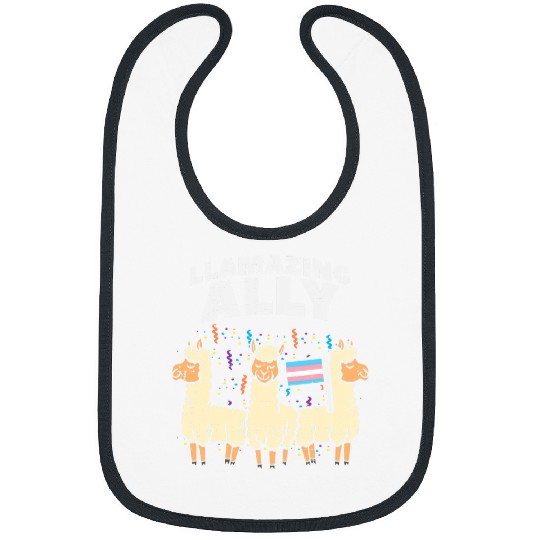 Llama Pet Transgender Flag Llamazing Ally Llama Trans Pride Month LGBT Bibs
