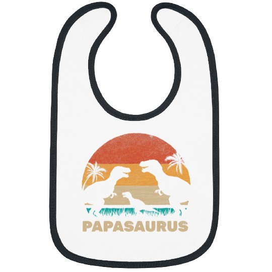 Dinosaur Pet Mens PapaSaurus rexs Papa Dino Family Dinosaur Papa Saurus Bibs