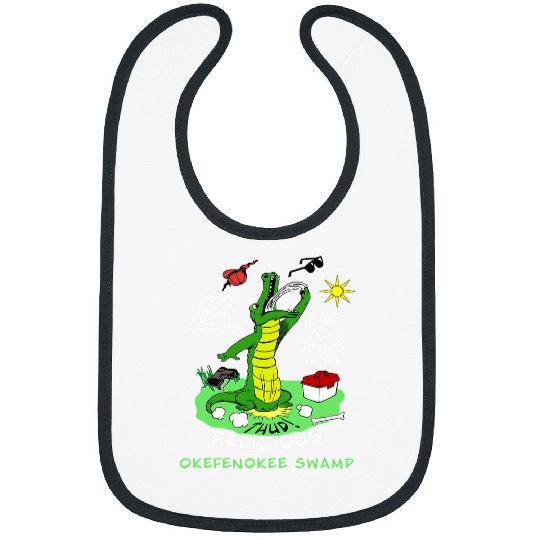 Alligator Pet Okefenokee Swamp Funny Alligator Send More Tourist Souvenir Bibs
