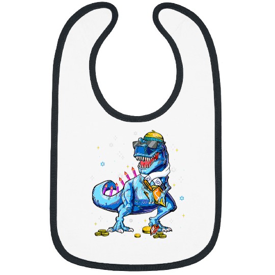 Dinosaur Pet Menorasaurus Happy Hanukkah Dinosaur Trex Menorah Bibs