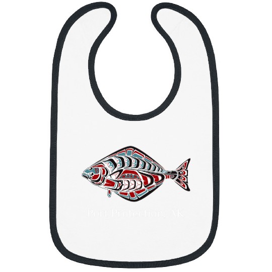 Fishing Fun Port Protection Alaska Native American Halibut Fishermen Bibs