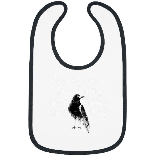 Book Fun Edgar Allan Poe Raven Quote Saying Goth Literary Reader Bibs