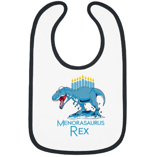 Dinosaur Pet Menorasaurus rexs T rexs Dinosaur Hanukkah Chanukah Bibs