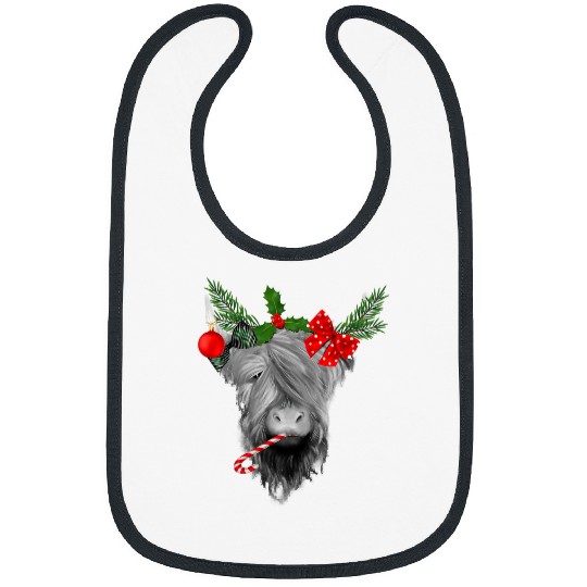 Cow Pet Christmas Scottish Highland Cow Bibs