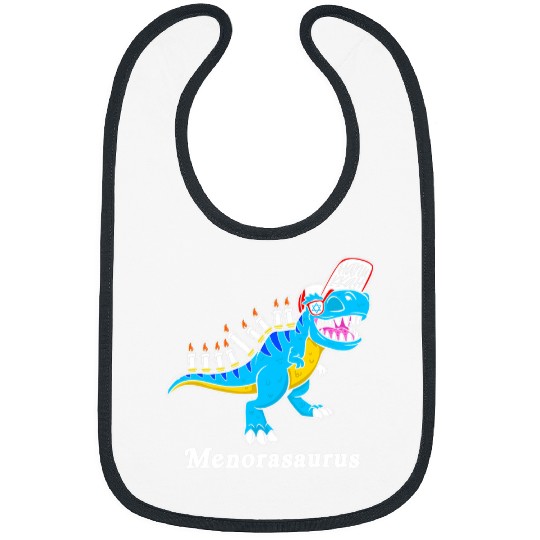 Dinosaur Pet Menorasaurus rexs Dinosaur Happy Hanukkah Pjs Family Matching Bibs