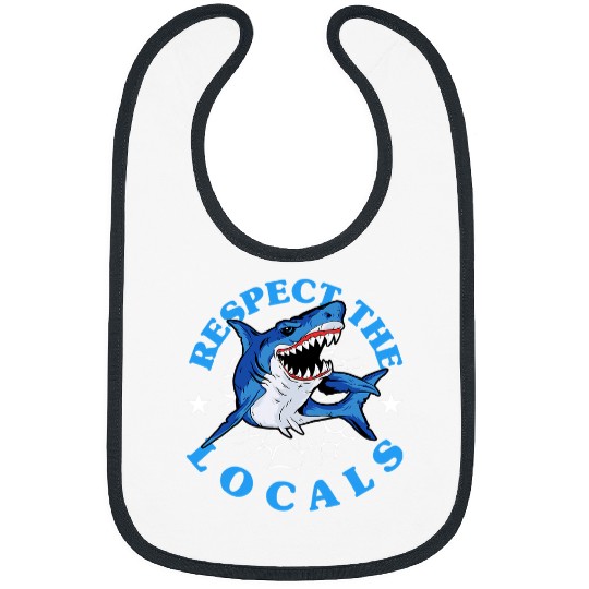 Shark Pet Respect the locals shark Design for a Bibs