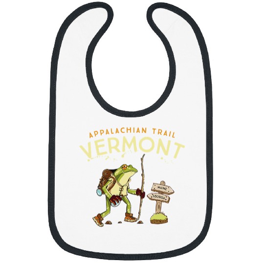 Frog Pet Appalachian Trail Vermont Hiking Funny Bibs