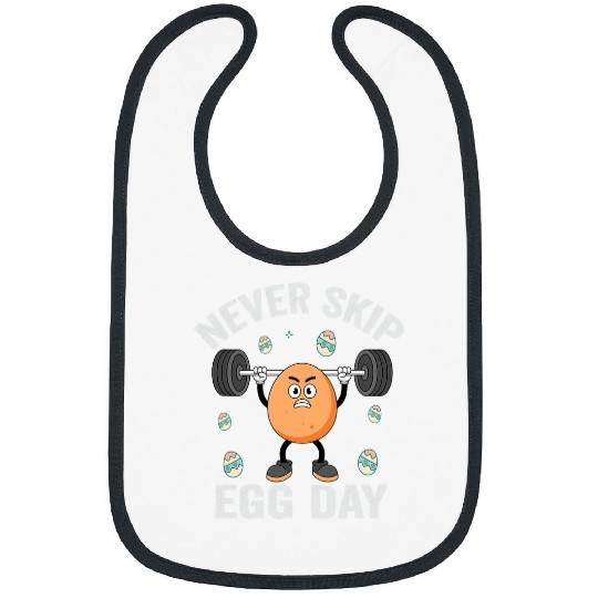 Funny Fitness Easter Sunday Never Skip Egg Day Gym Bunny Bibs